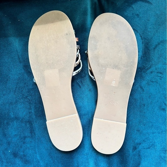 MADEWELL TRACIE MULTI COLOR LEATHER STRAPPY SLIDE SANDALS SIZE 7 EUC - Picture 4 of 8